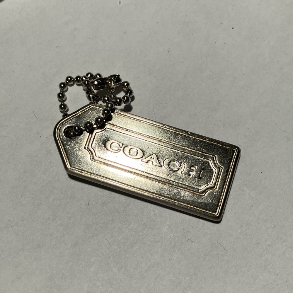 Coach Silver Keychain Bag Tag